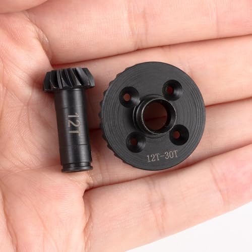 Steel Front and Rear Differential Gear Set for ARRMA 1/18 Granite GROM/Typhon GROM 1/14 Mini Mojave GROM 1/12 Losi NASCAR AWD RC Car Upgrade