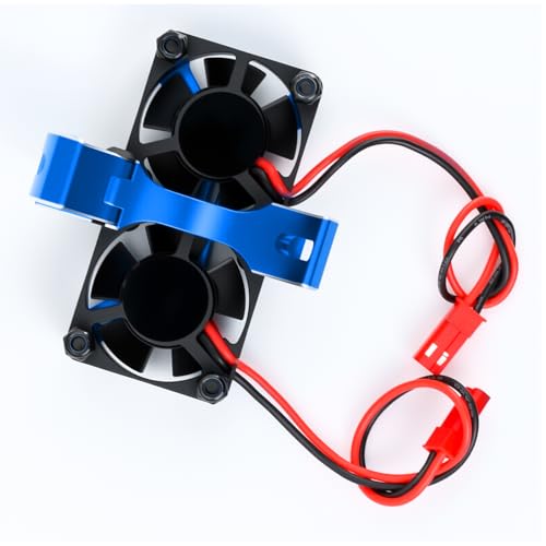 Metal 40-42MM 20000RPM Motor Cooling Fan Heat Sinks for Arrma 4068 4074 4274 4268 RC Motors (Blue) - color: Blue