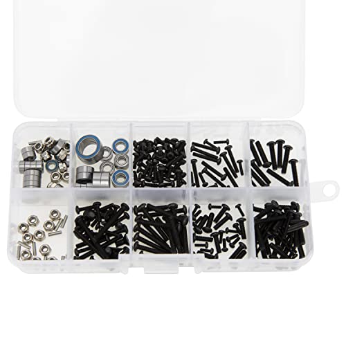 MEUS RACING TRX4M Bushings Bearings Screws Kit 247pcs for 1/18 TRX4M Defender Bronco K10 F150 RC Crawler Upgrade Parts Accessories