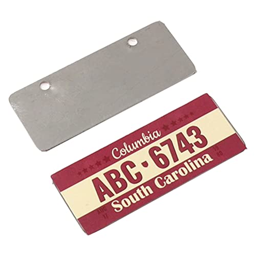 2PCS HIRCQOO Metal RC Car License Plate Decorations Accessories Compatible with Traxxas TRX-4 Tamiya CC01 Axial SCX10 D90 1/10 RC Crawler Car (ABC6743) - style: ABC6743