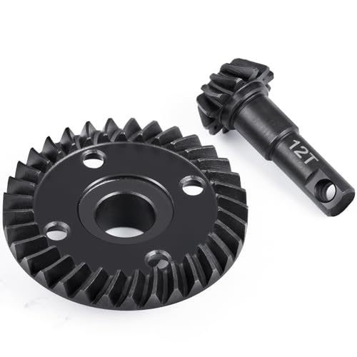 LSG TRX4 Diff Gears 12T 33T Bevel Overdrive Gear for 1/10 RC Crawler TRX6 | Underdrive Differential Gears Ring Pinion Set RC Car Upgrade Parts, 10T-35T, 11T-34T, 12T-33T