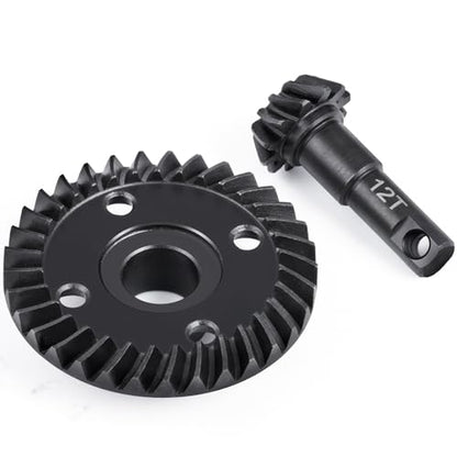 LSG TRX4 Diff Gears 12T 33T Bevel Overdrive Gear for 1/10 RC Crawler TRX6 | Underdrive Differential Gears Ring Pinion Set RC Car Upgrade Parts, 10T-35T, 11T-34T, 12T-33T