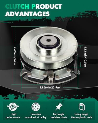 SCITOO New Electric Lawnmower, PTO Clutch Fit for Grasshopper: 388740 / for Woods: 388740 / for Warner: 5218-165, 5218-225 / for Stens: 255-865 | |for Warner 5218-165 5218-225 |for Stens 255-865 - style: 5218-5