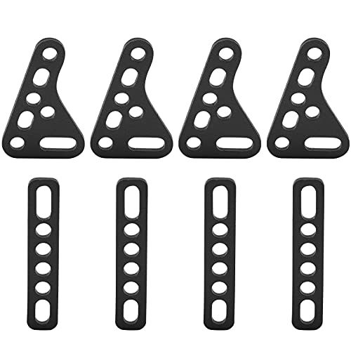 Aluminum Alloy RC Shock Strut Damper Bracket Mount, Metal Suspension Bracket for 1/8 1/10 1/12 1/16 RC Cars, Adjustable Height and Angle Damper Mount for Off - Road Buggy (Black) - color: Black