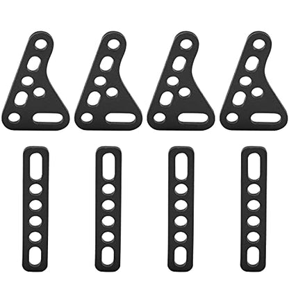 Aluminum Alloy RC Shock Strut Damper Bracket Mount, Metal Suspension Bracket for 1/8 1/10 1/12 1/16 RC Cars, Adjustable Height and Angle Damper Mount for Off - Road Buggy (Black) - color: Black