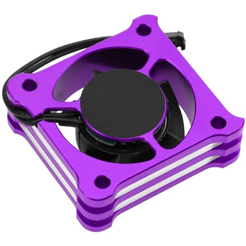 ShareGoo Alloy Brushless Motor ESC Cooling Fan Heatsink 28000RPM 5V-7.4V for Hbywing XeRun XD10 PRO ESC Series (Purple)_ - color: Purple