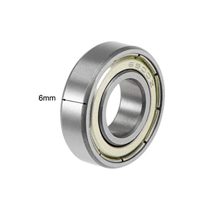 uxcell Deep Groove Ball Bearings Z2 10mm x 22mm x 6mm Double Shielded Carbon Steel 20pcs - size: 10mmx22mmx6mm
