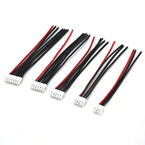 FLY RC 10pcs 22AWG 2S 3S 4S 5S 6S Lipo Battery Balance Charger Cable JST XH Connector Adapter Plug(Each 2pcs - style: 2s-6s（each 2pcs）