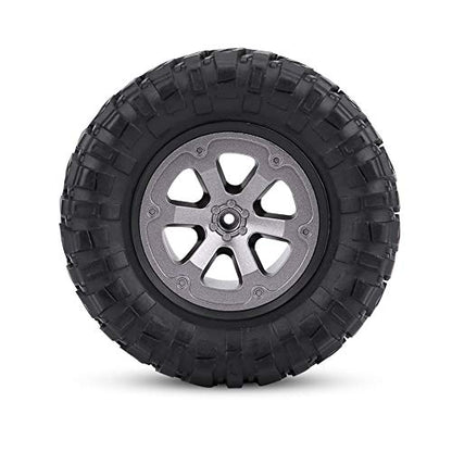 4pcs RC Crawler Tires, Rubber Plastic Wheel for 1/16 RC Car 1.0 C24 Upgrades