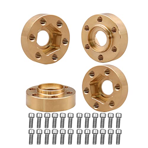 Brass Weights 6mm 9mm 12mm 15mm 22mm Wheel Hex Hub Widen Adapter for 1/10 RC Crawler 1.9 2.2 Wheels Rims SCX10 TRX4 (6mm), Black - size: 6mm