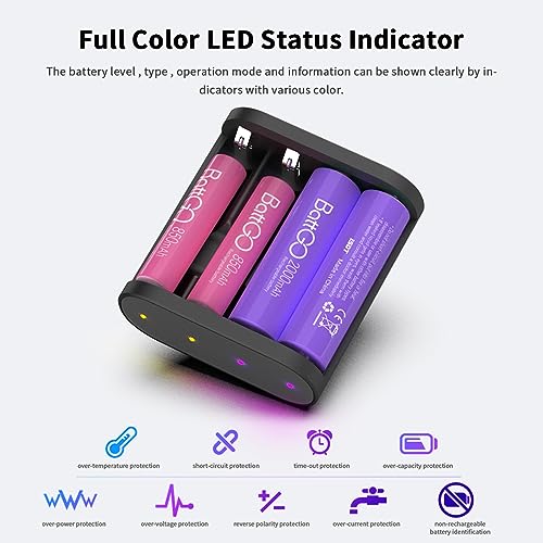 A4 Air AA Battery Charger 10W 1.5A DC AAA Smart Charger USB Input Wireless for 10500 12500 NiMH NiCd Li-lon LiFePO4 Battery - color: ISDT23