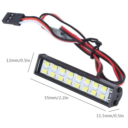 RC LED Light Bar Roof Lamp 16pcs Lamp Beads Super Bright Spare Parts RC Crawler Cars, Hobby RC Power Plant & Driveline Systems RC LED Light Bar Roof LED Lamp Kit RC Roof Lamp