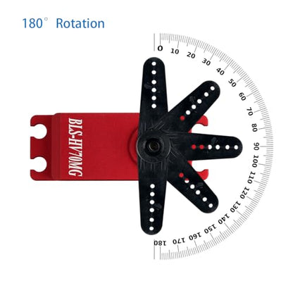 70KG Brushless Servo Waterproof High Torque RC Digital Servo Waterproof All-Metal Gear 180 Degree Controllable 4.8~8.4V Steering Servo for 1:8 1:10 RC Car Helicopter Airplane and Buggy Car