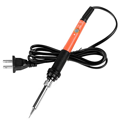 Soldering Iron, 60W 110V Adjustable Temperature Soldering Iron Pen, Portable Welding Tool, Fast Heating, for Electronic Repair, Jewelry, DIY - color: 60w Orange