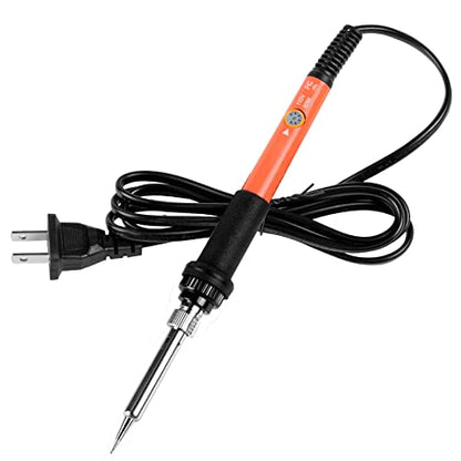 Soldering Iron, 60W 110V Adjustable Temperature Soldering Iron Pen, Portable Welding Tool, Fast Heating, for Electronic Repair, Jewelry, DIY - color: 60w Orange