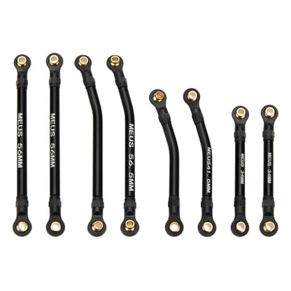 MEUS RACING TRX4M Links Aluminum High Clearance Links Set for Traxxas 1/18 TRX4M Defender Bronco RC Crawler(Black,Defender Bronco)