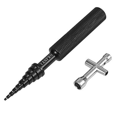 RC Bearing Removal Tool Cross Wrench 2MM-14MM for RC Car Skateboard(Black) | Ball Bearing Driver Install Remove Tool Mini Cross Tool Aluminum Alloy, Aesthetically Pleasing and Compatible - color: Black