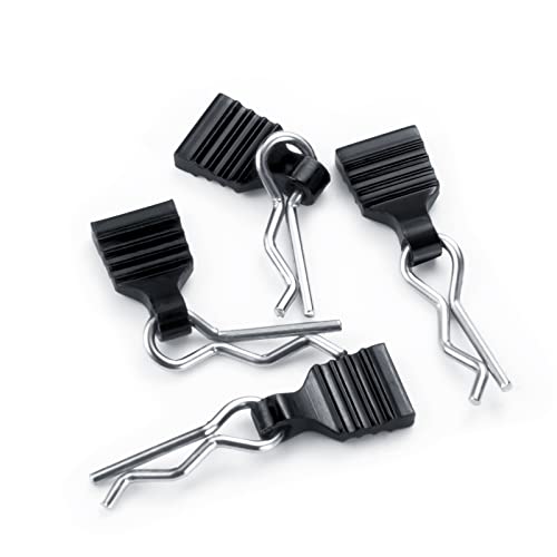 1 Set Body Clips Pins with Pull Tabs for 1/24 Axial Scx24 AXI90081 Deadbolt C10 AXI00002 B-17 AXI00005 AXI00005 Upgrade (Black) - color: Black