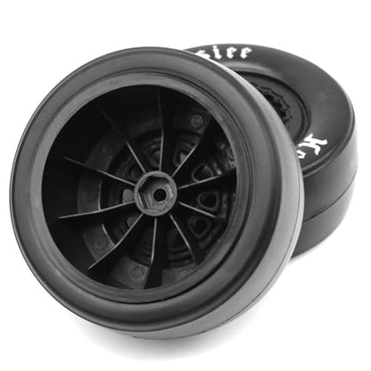 fujita 1/10 RC Racing Short Course Truck Tire & Off-Road Tyre Set Competible for ARRMA SENTON 3S Traxxas Slash4X4 Losi Tenacity Redcat HPI HSP RC Hort Course Truck Car（Black E） - color: Black E
