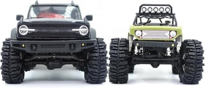 RC 64mm 1.0 Mud Slingers Tires Tyres & Metal 1.0 beadlock Wheels Adjustable Offset Rims, 1/18 1/24 Tires Wheels for RC Rock Crawler 1/18 TRX4M 1/24 SCX24 FCX24 - color: Black & Silver