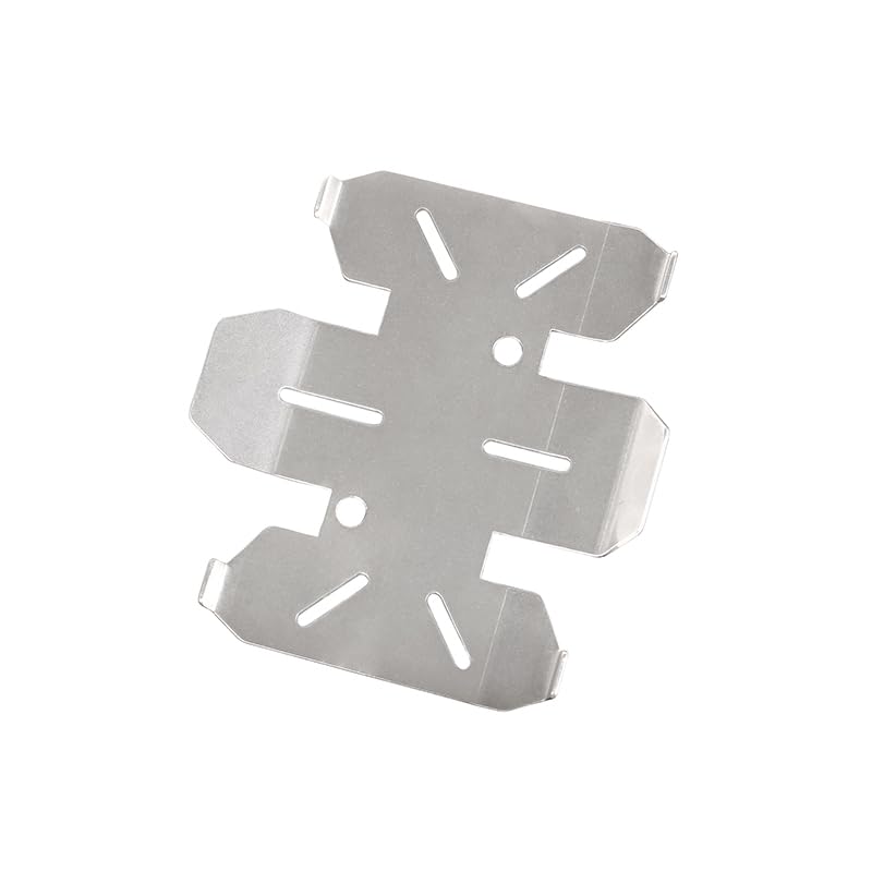 KYX Racing Stainless Steel Chassis Protective Plate Skid Plate Guard Upgrades Parts Accessories for 1/10 RC Crawler Car Axial SCX10 PRO