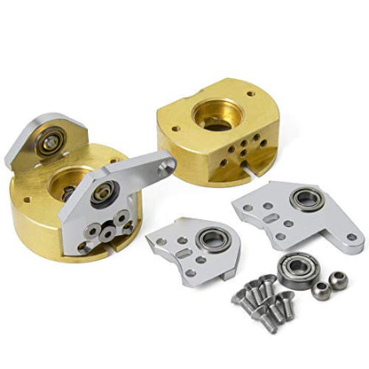 QUE-T 1 Pair Brass Steering Knuckles Weight for 1/10 RC Wraith Axial 90018