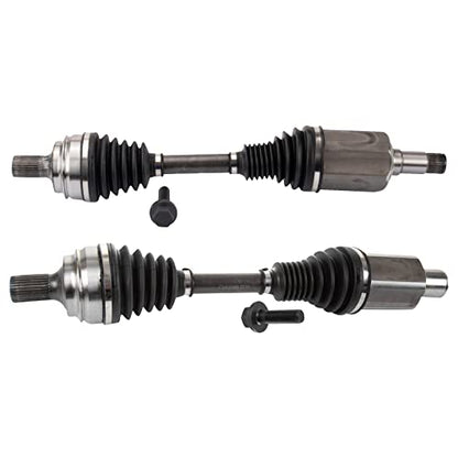 TRQ Front 2 Piece CV Axle Shaft Assembly Set | For 14-16 Mercedes-Benz E250 10-16 E350 15-16 E400 10-14 E550 15-16 CLS400 12-18 CLS550 4Matic Driver & Passenger Side - style: CSA32741