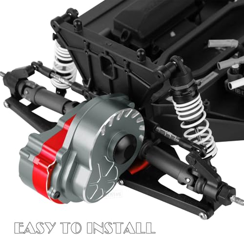 Aluminum Transmission Gearbox w/Gear Upgrades Part for 1/10 Slash 2WD (VXL),Rustler 2WD (VXL),Stampede 2WD (VXL),Bandit 2WD (VXL),Titanium - color: Titanium - (Upgrades)