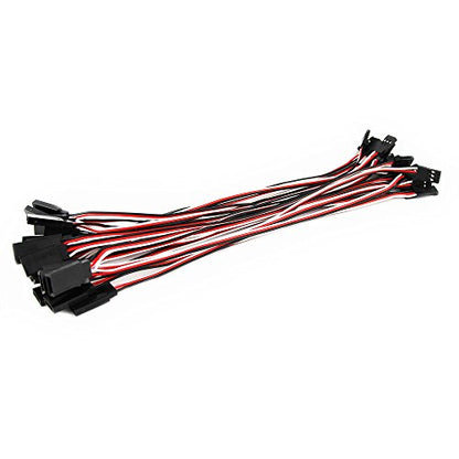 20pcs 7.87inch 20cm 200mm Male to Female JR Plug Servo Extension Lead Wire Cable for RC Quadcopter Airplane