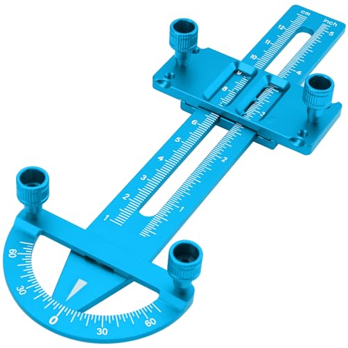 Aluminum Shock Synchronizer Ruler Balance Measurement Tool Compatible with 1/10 1/12 Axial SCX10 TRX4 Tamiya TT02 TT02 CC01 MST XV01 TF2 RC Car (Blue) - color: Blue