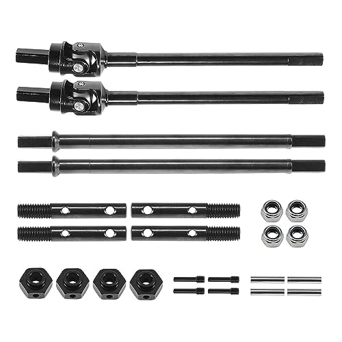 AMK Steel Rear Thickened Capra Driveshaft 4.4mm Bold UTB10 CVD Drive Shaft with Portal Stub Axles for 1/10 RC Crawler Axial Capra F9 Upgrades (Front + Rear + 4Pcs Stub Axle) - color: Front + Rear + 4pcs Stub Axle
