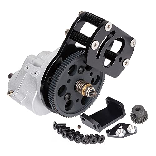 Metal D90 Single Speed Transmission Gearbox with Clockable Motor for 1/10 RC Crawler RC4WD Gelande II FJ40 G2 D110 DefenderTF2 (Single Speed Transmission) - color: Single Speed Transmission