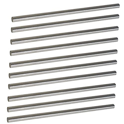 10Pcs 2mm × 6" Length 304 Stainless Steel Rods, Metal Shaft Rod for DIY Craft, Industry, Metal Working Hobbies(10pcs, 2mm × 6") - size: 0.079" Dia, style: 6" × 10pcs