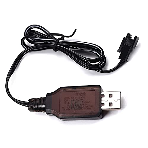 Heyiarbeit SM-2P Positive USB Charging Cable for RC Car 4.8 V 250mA Ni-MH Ni-CD Battery 2pcs - size: SM-2P 2Pcs