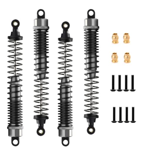 RC Shock Absorber Damper 130mm Oil Adjustable For RC Car 1/10 Crawler Truck HPI HSP Traxxas Losi Axial Tamiya Redcat Upgrade Part 4pcs/set(Titanium) - color: Titanium