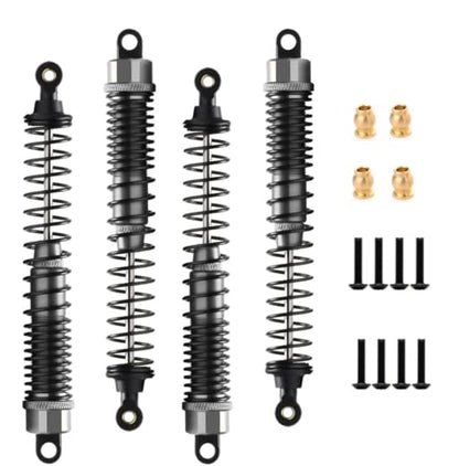RC Shock Absorber Damper 130mm Oil Adjustable For RC Car 1/10 Crawler Truck HPI HSP Traxxas Losi Axial Tamiya Redcat Upgrade Part 4pcs/set(Titanium) - color: Titanium