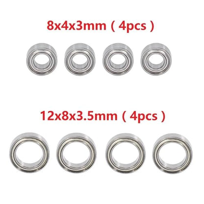Double Rubber Seal for SG1603 SG1604 for UDIRC UD1601 UD1602 UD1603 UD1604 8Pcs Ball Bearing Set 1/16 rc Car Spare Parts Accessories