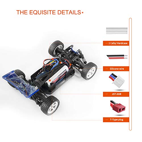 2S 4000mAh 7.4V 50C RC LiPo Battery Hardcase with T Plug for Tamiya TT01 TT02 RC Vehicles Truck Losi Slash Buggy Racing Hobby (2 Pack)