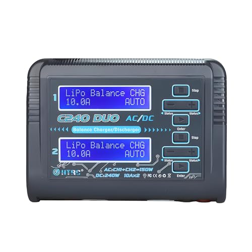 LiPo Battery Charger Dual RC LiPo AC150W DC240W 10A C240 Balance Battery Chargers Discharger for 1-6S LiPo Li-ion Life LiHV 1-15S NiCd NiMH PB Smart Battery RC Car