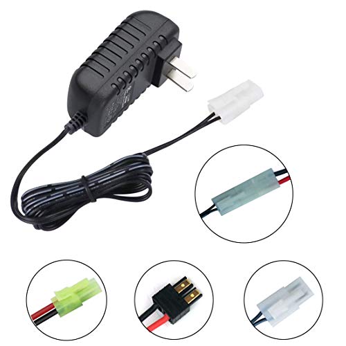RC Car Battery Charger for NiMH/NiCd Battery Packs Charger, 9.6V 7.2V 8.4V Battery Charger with Tamiya Plug Charger for Traxxas NiMH Batteries and Airsoft Battery