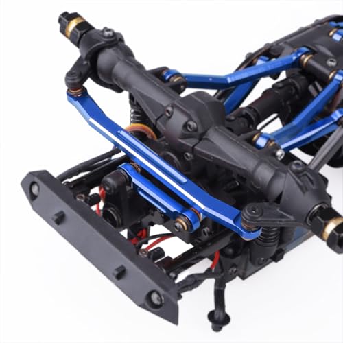 Hobbypark Aluminum Steering Rod Tie Links High-Tightening Linkage for Axial SCX24 Gladiator Bronco C10 JLU Deadbolt B17 1/24 RC Crawler (Blue) - color: Blue