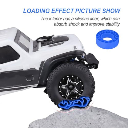 HobbyPark 1.0 Tires Silicone Inserts Foam fit 56-58mm*24mm for 1/18 1/24 Scale RC Crawler Truck, Super Soft, 4pcs (Navy Blue) - color: Navy Blue (Small)