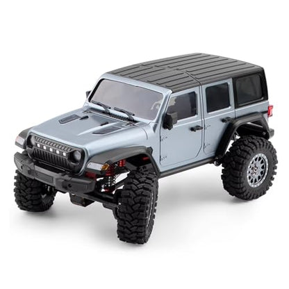 Rc Frame Chassis Parts For TRX4M For Bronco For Defender 1/18 6.10" Wheelbase ABS Hardtop Body Kit With F&R Bumpers RC Crawler Parts Replacement(Gray) - color: Gray