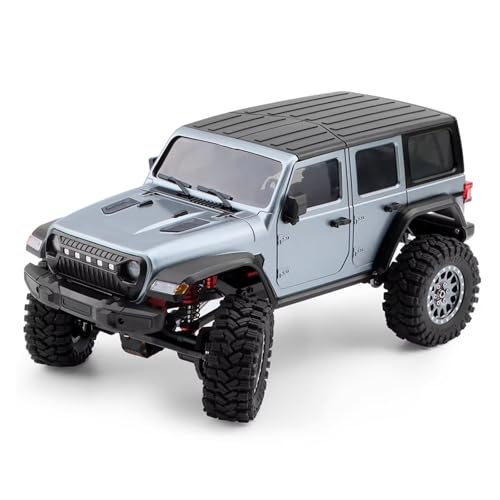 Rc Chassis For TRX4M For Bronco For Defender 1/18 6.10" Wheelbase ABS Hardtop Body Kit With F&R Bumpers RC Crawler Parts Replacement(Gray) - color: Gray