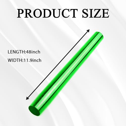 Tint Film for Taillight Headlight Fog Light, 12×48 Inches Vinyl Self-Adhesive Car Tail Light Tape, Brake Light Headlight Cover Protection Film Color Shiny Chameleon Sticker (Green) - color: Green