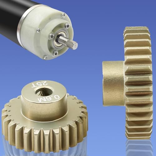 M0.6 Pinion Gear Set 3.175mm 23T 24T 25T 26T 27T 5PCS 7075 Aluminum Alloy Metal Pinion Motor Gear for 1/10 RC Car Brushed Brushless Motor (5PCS)… - size: 0.6M-P-23-27T