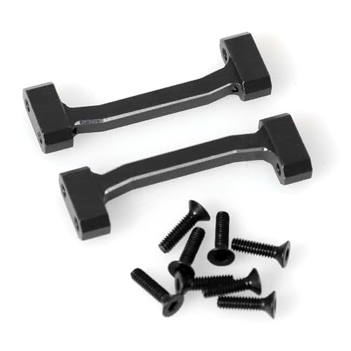 Aluminum Shocks Bracket Reinforcement Mount RC Upgraded Parts for LOSI 1/18 Mini LMT 4X4 Brushed Monster Truck RTR-LOS01026 RC Car, Black - color: Black Reinforcement Mount