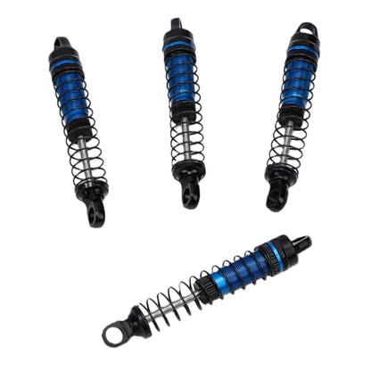 Jiawu 60mm Shocks Absorber for K10 1/18 RC Crawler, Aluminum Alloy Threaded with Nylon Shaft Ends, RC Crawler Upgrade Parts Replacement (Blue)