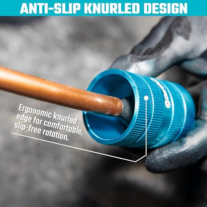DURATECH Inner & Outer Tubing and Pipe Reamer, Pipe Deburring Tool | Pipe Blevering Tool, Ideal for Copper, Stainless Steel, PVC, Brass, Aluminum, Soft Metal Pipes from 1/4" to 1-1/4" O.D. - size: Small