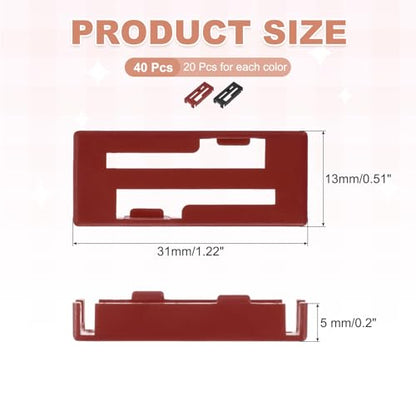 MECCANIXITY 40 Pcs Servo Extension Cable Clips, Servo Cable Safety Connector Lead Wire Buckle Lock for RC Car Plane Boat DIY Y Adapter Cable, Red/Black - color: Red/Black